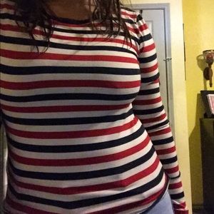 Striped long sleeve tee
